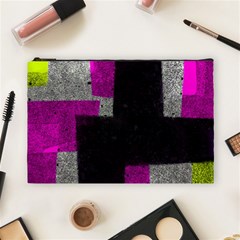 Abstract Tiles Cosmetic Bag (large) by essentialimage