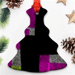 Abstract Tiles Christmas Tree Ornament (Two Sides) Front