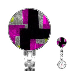 Abstract Tiles Stainless Steel Nurses Watch by essentialimage