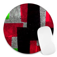 Abstract Tiles Round Mousepads by essentialimage