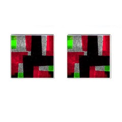 Abstract Tiles Cufflinks (square) by essentialimage