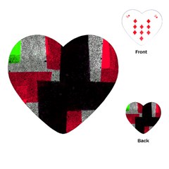 Abstract Tiles Playing Cards Single Design (heart) by essentialimage