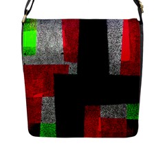 Abstract Tiles Flap Closure Messenger Bag (l) by essentialimage