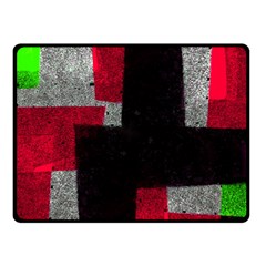 Abstract Tiles Double Sided Fleece Blanket (small)  by essentialimage