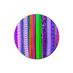 Fashion Belts Rubber Coaster (round)  by essentialimage