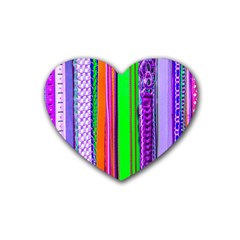 Fashion Belts Rubber Coaster (heart)  by essentialimage