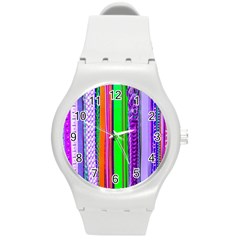 Fashion Belts Round Plastic Sport Watch (m) by essentialimage