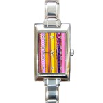 Fashion Belts Rectangle Italian Charm Watch Front