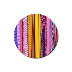 Fashion Belts Rubber Coaster (round)  by essentialimage