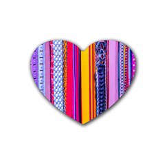 Fashion Belts Rubber Coaster (heart)  by essentialimage