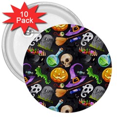 Halloween 3  Buttons (10 Pack)  by Angelandspot