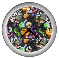 Halloween Wall Clock (silver) by Angelandspot