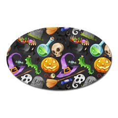 Halloween Oval Magnet by Angelandspot