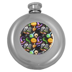 Halloween Round Hip Flask (5 Oz) by Angelandspot