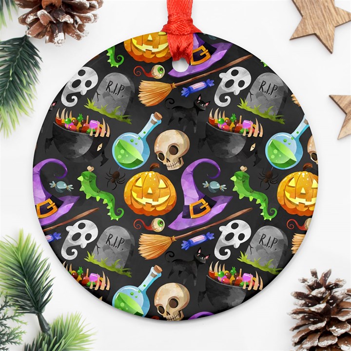 Halloween Round Ornament (Two Sides)