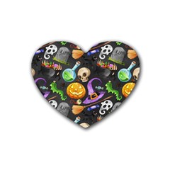 Halloween Heart Coaster (4 Pack)  by Angelandspot