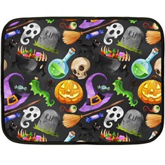 Halloween Double Sided Fleece Blanket (mini)  by Angelandspot