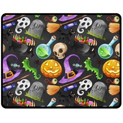 Halloween Fleece Blanket (medium)  by Angelandspot