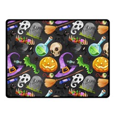 Halloween Double Sided Fleece Blanket (small)  by Angelandspot