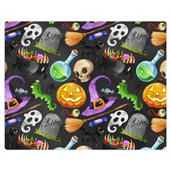 Halloween Double Sided Flano Blanket (medium)  by Angelandspot