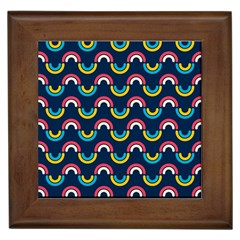 Geo Rainbow Stroke Framed Tile by tmsartbazaar