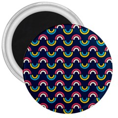 Geo Rainbow Stroke 3  Magnets by tmsartbazaar