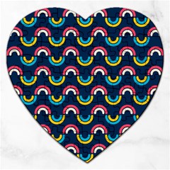 Geo Rainbow Stroke Jigsaw Puzzle (heart) by tmsartbazaar