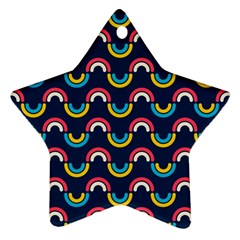 Geo Rainbow Stroke Star Ornament (two Sides) by tmsartbazaar