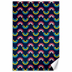 Geo Rainbow Stroke Canvas 24  X 36  by tmsartbazaar