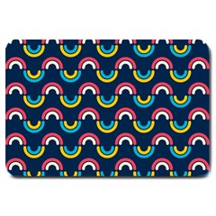 Geo Rainbow Stroke Large Doormat  by tmsartbazaar