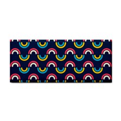 Geo Rainbow Stroke Hand Towel by tmsartbazaar