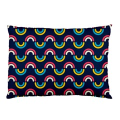 Geo Rainbow Stroke Pillow Case by tmsartbazaar