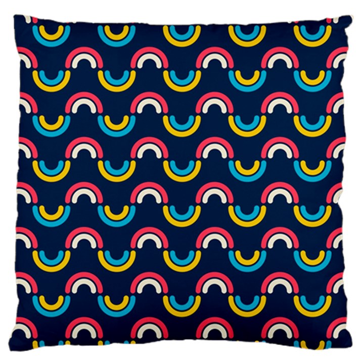 Geo Rainbow Stroke Large Cushion Case (One Side)