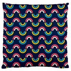 Geo Rainbow Stroke Large Cushion Case (two Sides) by tmsartbazaar