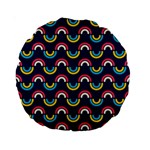 Geo Rainbow Stroke Standard 15  Premium Round Cushions Front