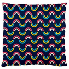 Geo Rainbow Stroke Large Flano Cushion Case (two Sides) by tmsartbazaar