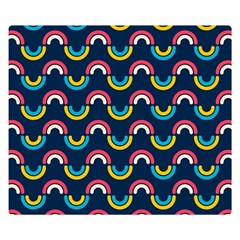 Geo Rainbow Stroke Double Sided Flano Blanket (small)  by tmsartbazaar