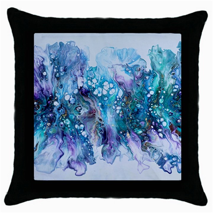 Sea Anemone Throw Pillow Case (Black)