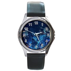  Coral reef Round Metal Watch