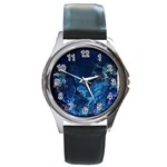  Coral reef Round Metal Watch Front