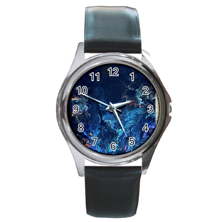  Coral reef Round Metal Watch