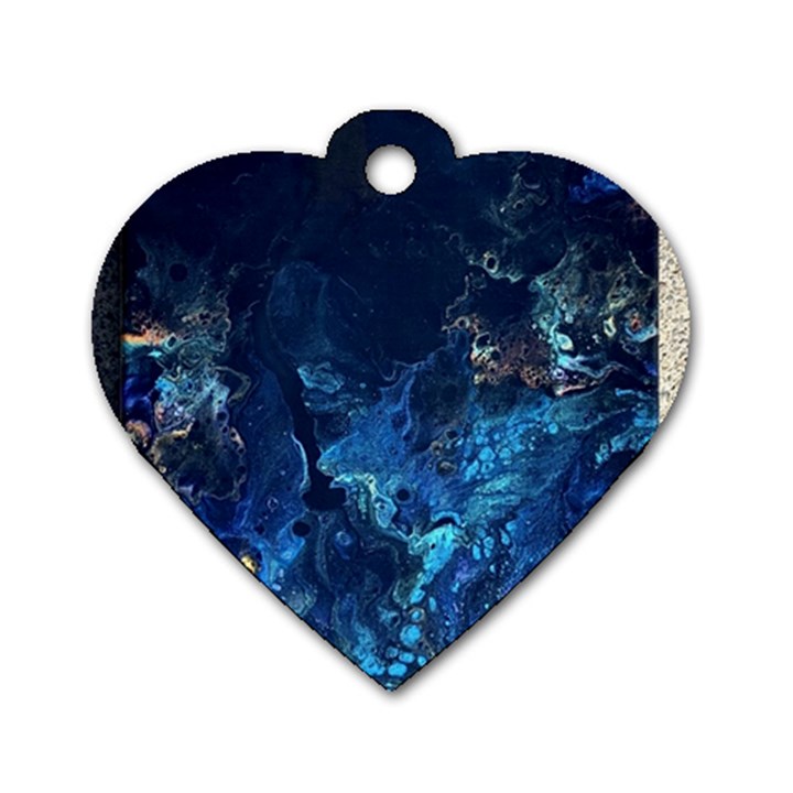  Coral reef Dog Tag Heart (One Side)