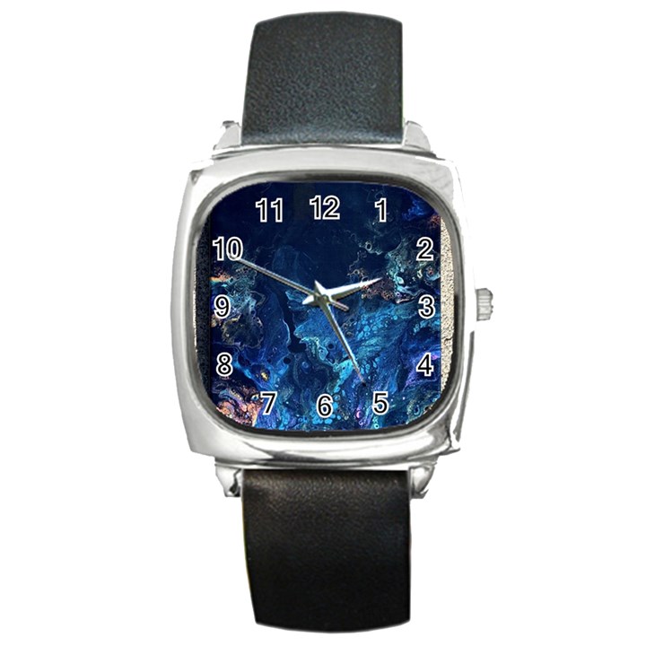  Coral reef Square Metal Watch