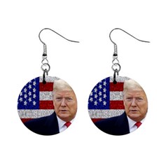 Trump President Sticker Design Mini Button Earrings