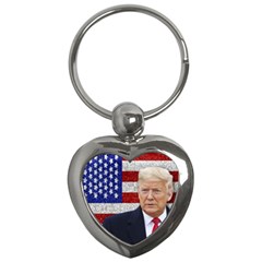 Trump President Sticker Design Key Chain (heart) by dflcprintsclothing