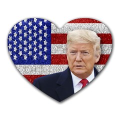 Trump President Sticker Design Heart Mousepads by dflcprintsclothing