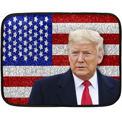 Trump President Sticker Design Double Sided Fleece Blanket (mini)  by dflcprintsclothing