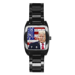 Trump President Sticker Design Stainless Steel Barrel Watch by dflcprintsclothing