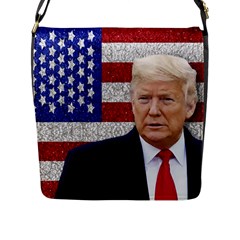 Trump President Sticker Design Flap Closure Messenger Bag (l) by dflcprintsclothing