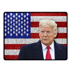 Trump President Sticker Design Double Sided Fleece Blanket (small)  by dflcprintsclothing